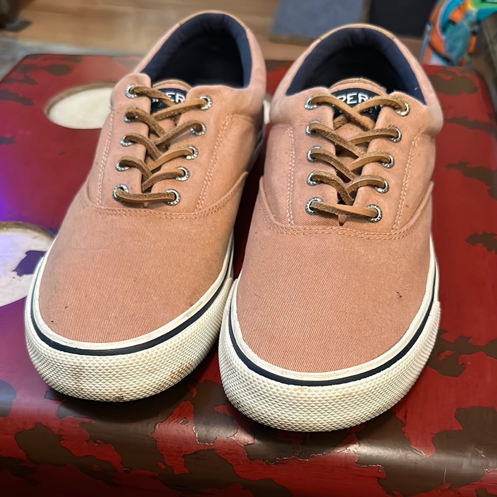 Sperry Men's Pink Canvas Sneakers size 12